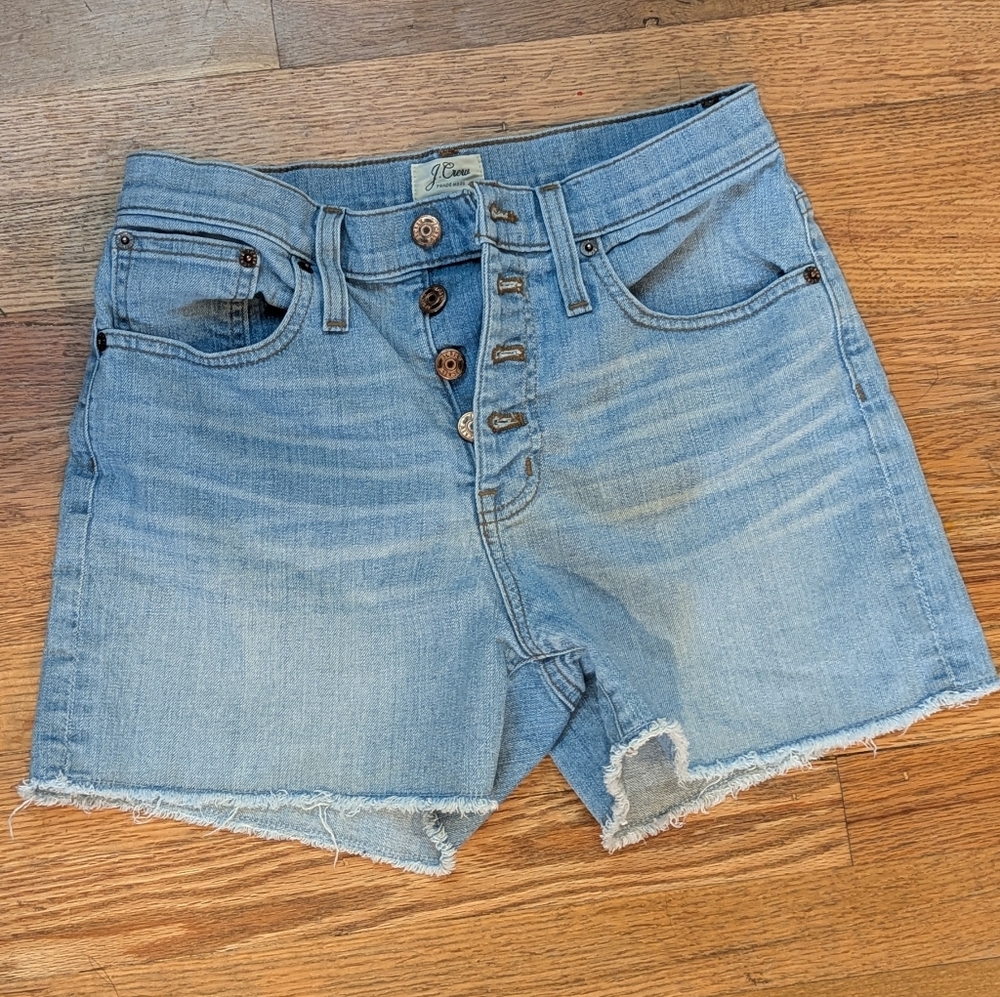 J. Crew Light Blue High Waisted Jean Shorts